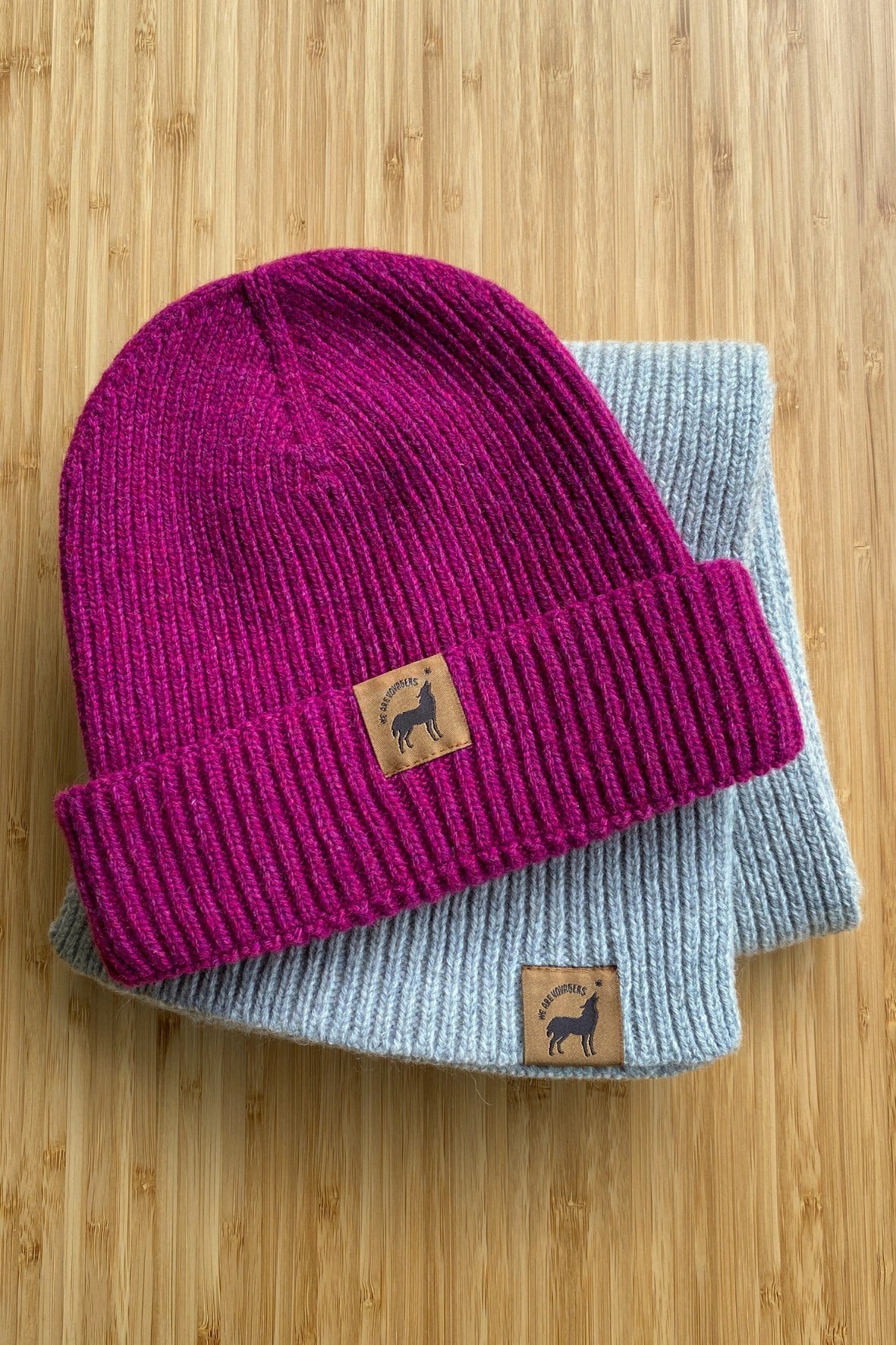 Écharpe en laine recyclée - Gris Clair