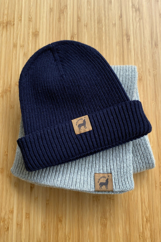 Écharpe en laine recyclée - Gris Clair