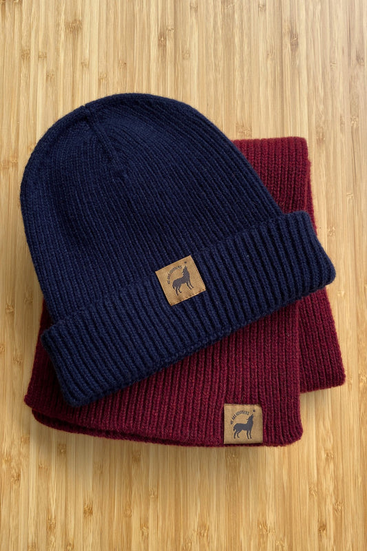 Écharpe en laine recyclée - Bordeaux