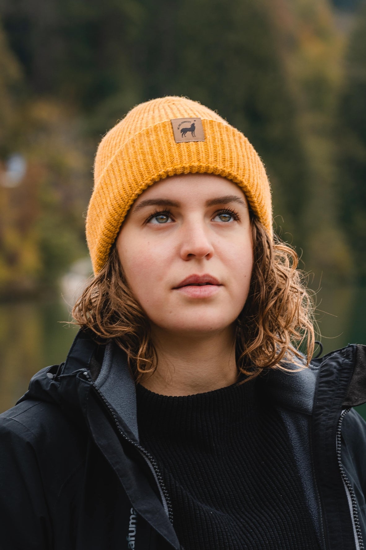 Recycled Wool Beanie - Ocher