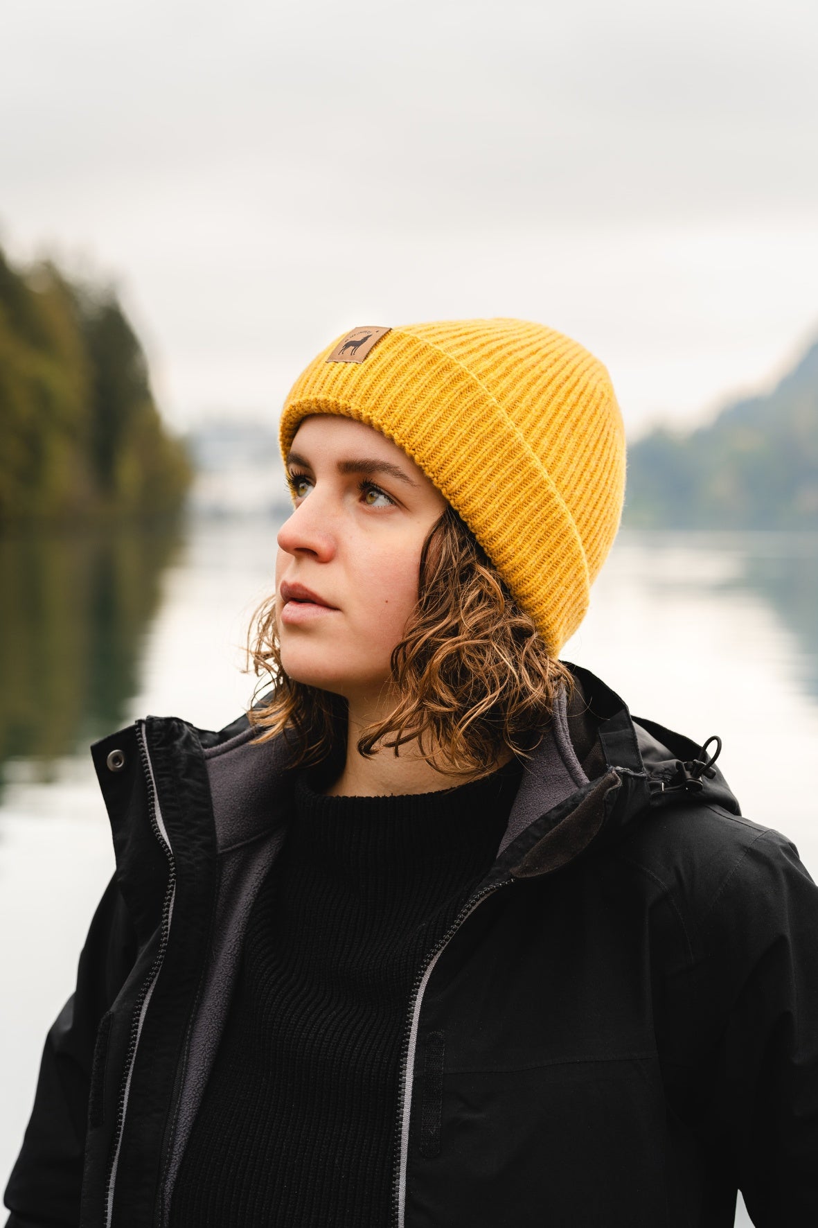 Recycled Wool Beanie - Ocher