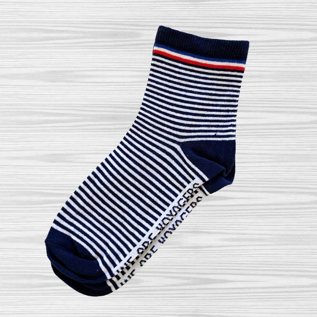Recycled Socks - Marinière Blue Navy and White