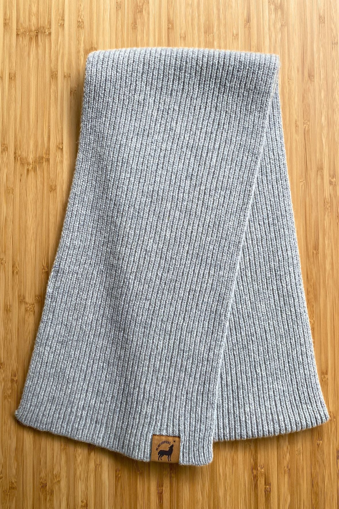 Écharpe en laine recyclée - Gris Clair