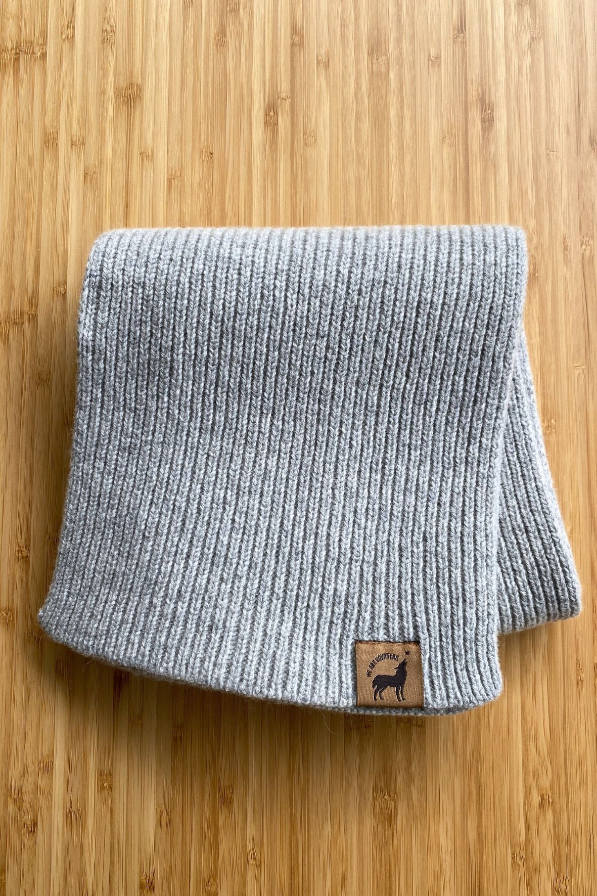 Écharpe en laine recyclée - Gris Clair