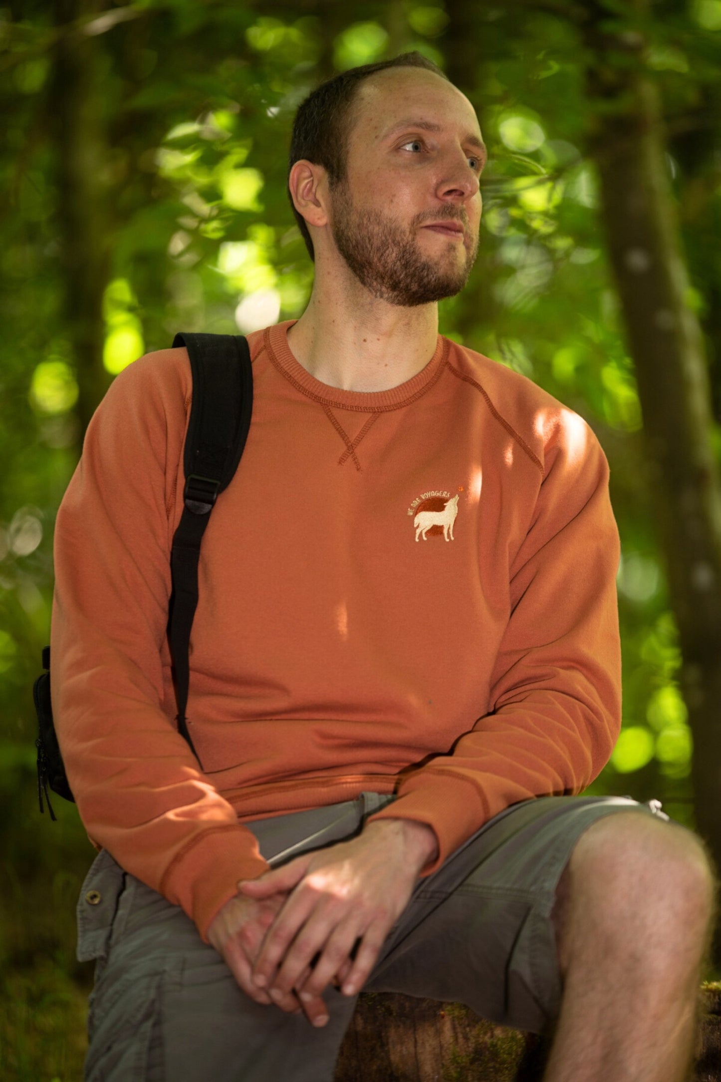 Sweatshirt éco-responsable recyclé et fabriqué en France - Terracotta