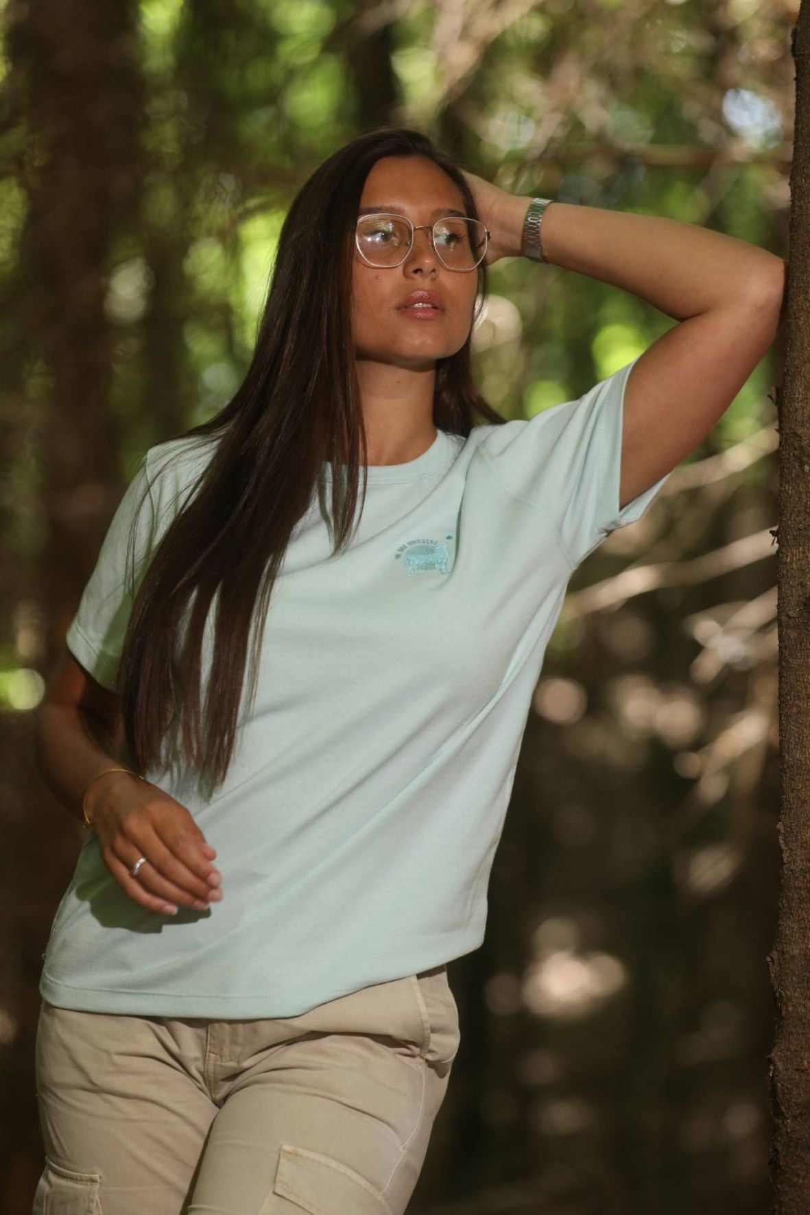T-shirt mixte éco-responsable 100% recyclé et fabriqué en France - Vert d'eau