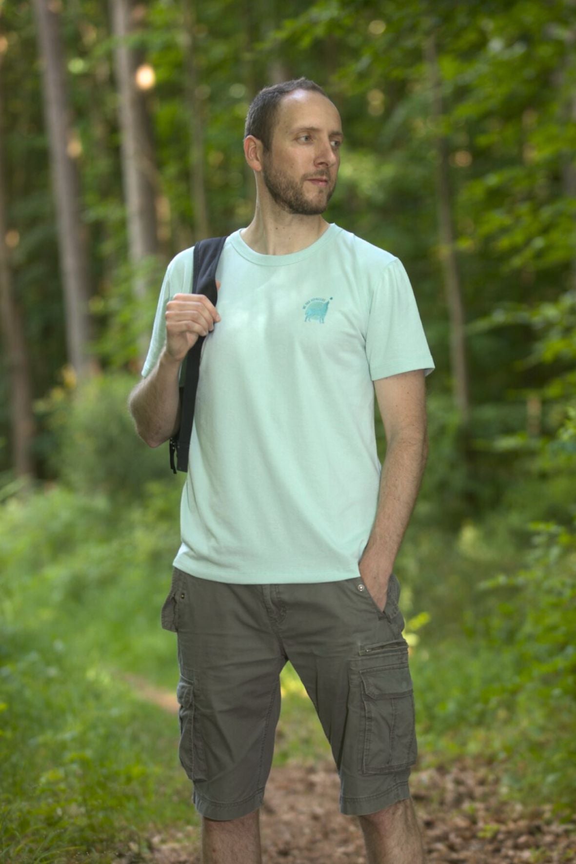 T-shirt mixte éco-responsable 100% recyclé et fabriqué en France - Vert d'eau