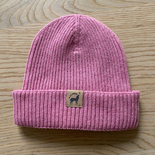 Bonnet en laine recyclée - Rose Clair