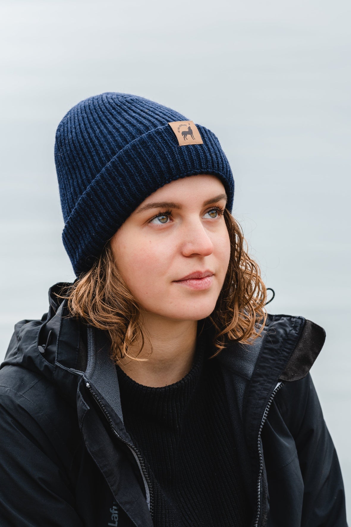 Recycled Wool Beanie - Blue Navy