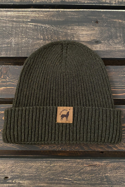 Recycled wool beanie - Fern green
