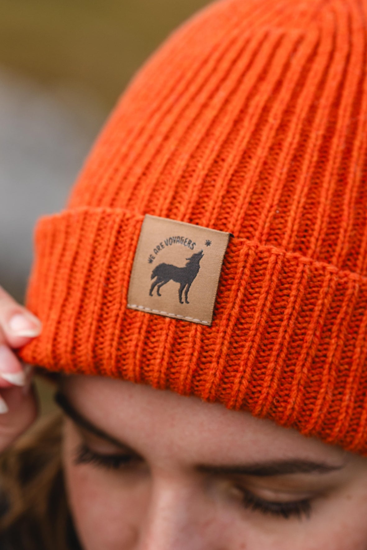 Bonnet en laine recyclée - Mandarine