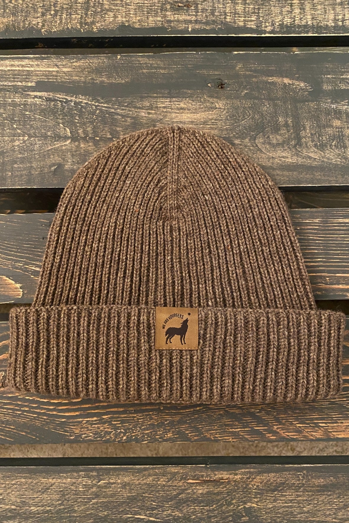 Recycled Wool Beanie - Brown