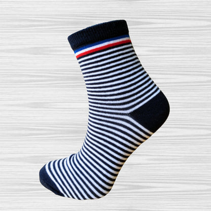 Recycled Socks - Marinière Blue Navy and White 
