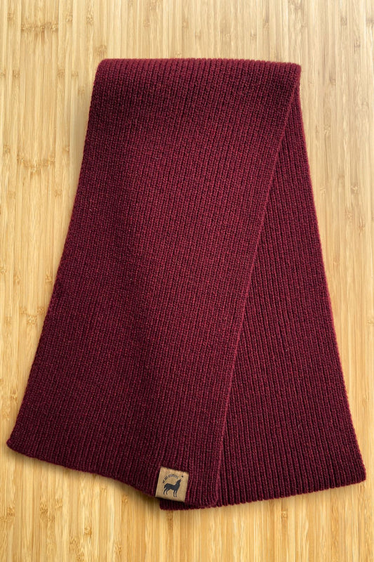 Recycled Wool Scarf - Burgundy