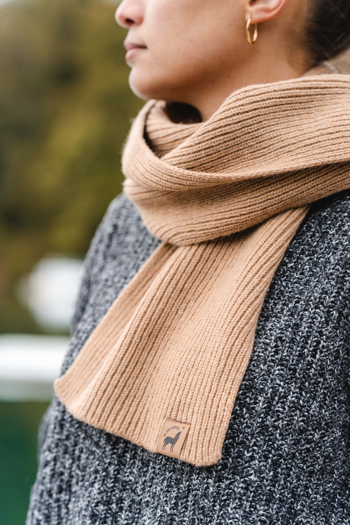 Recycled Wool Scarf - Camel