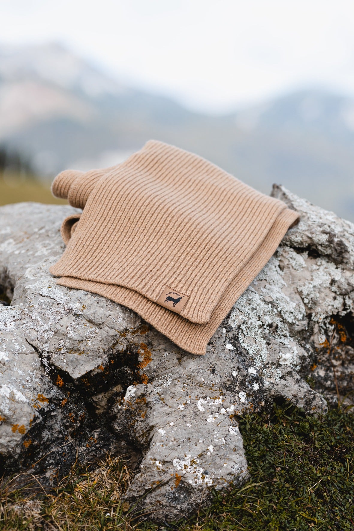 Recycled Wool Scarf - Camel