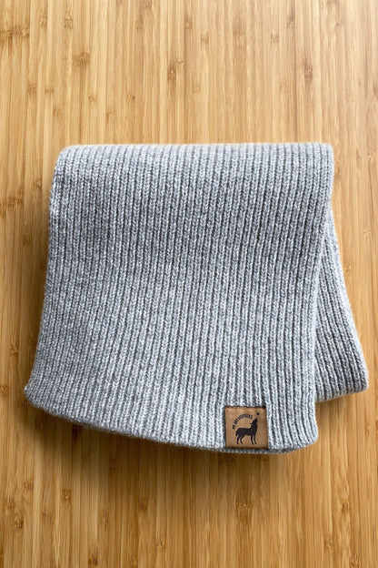 Recycled Wool Scarf - Light Gray