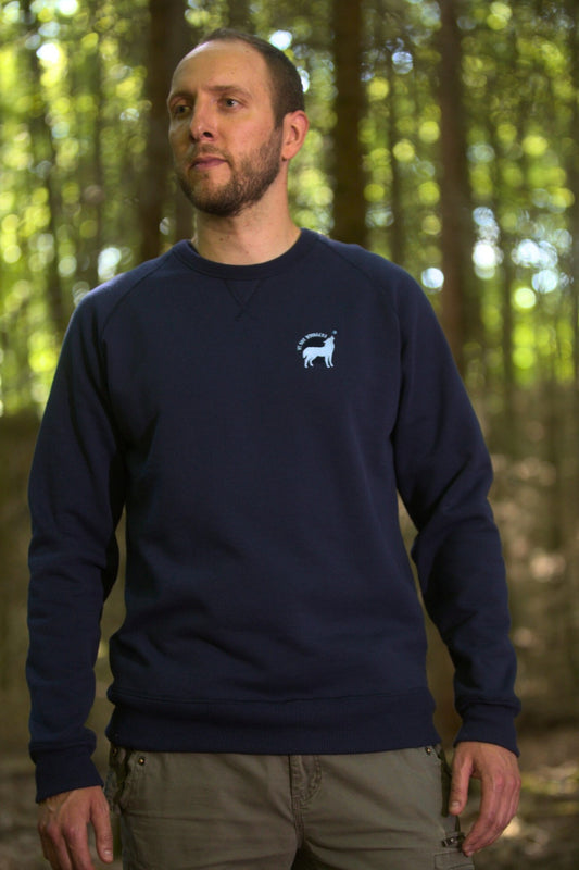 Sweatshirt éco-responsable recyclé et fabriqué en France - Bleu Navy