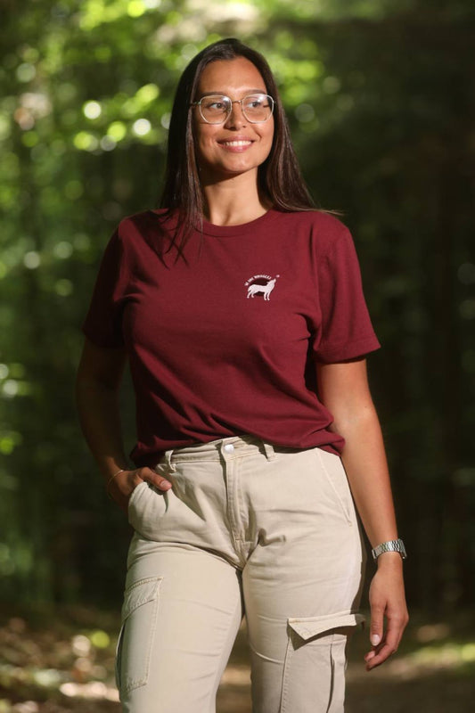 T-Shirt 100% Recycled and Made In France (Unisex) - Burgundy