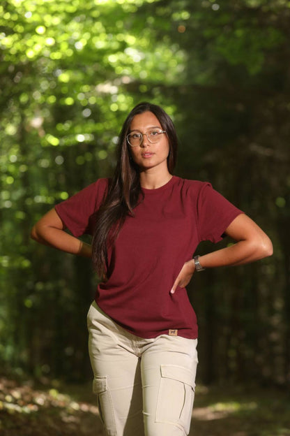 T-Shirt 100% Recycled and Made In France (Unisex) - Burgundy