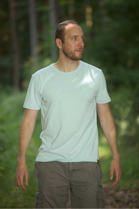 T-shirt mixte éco-responsable 100% recyclé et fabriqué en France - Vert d'eau
