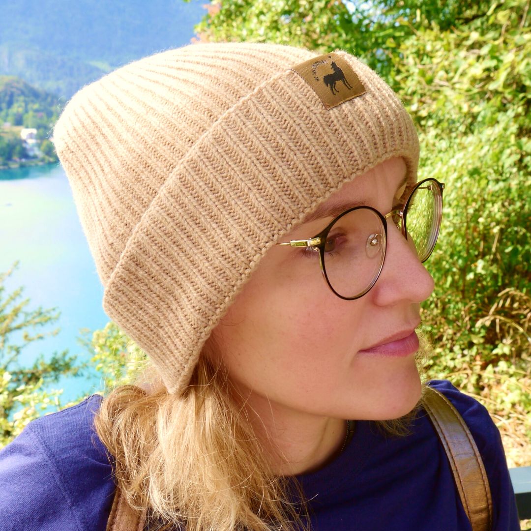 Recycled Wool Beanie - Camel