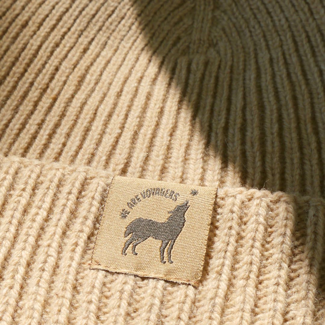 Bonnet en laine recyclée - Camel